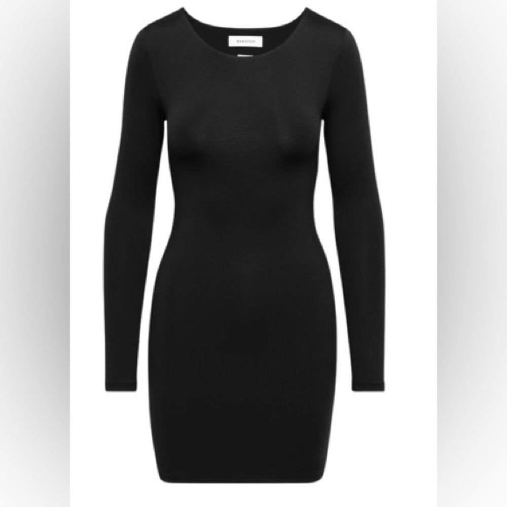Aritzia Babaton Original Long Sleeve, Contour Crew, Black Mini Dress, XS